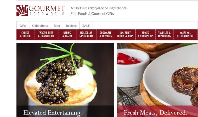 gourmet food world home page