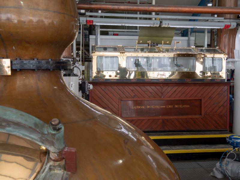 inside the Laphroaig distillery in port ellen, scotland