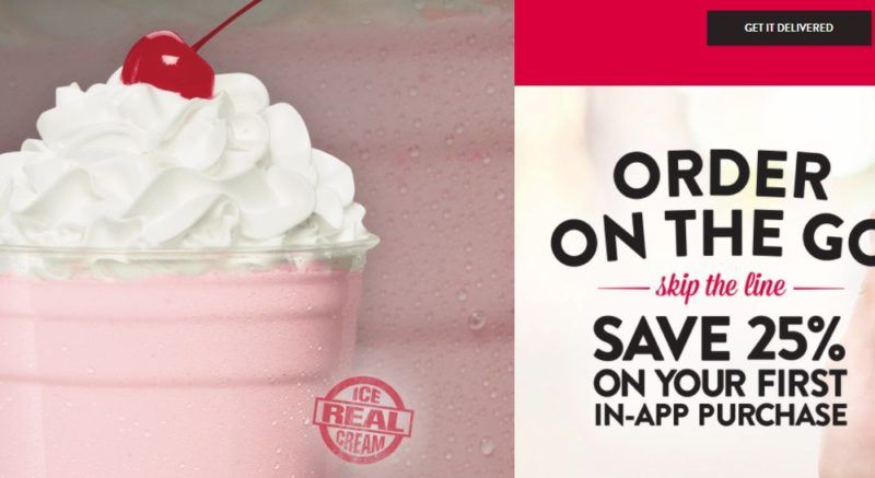 jack in the box strawberry ice cream milkshake 