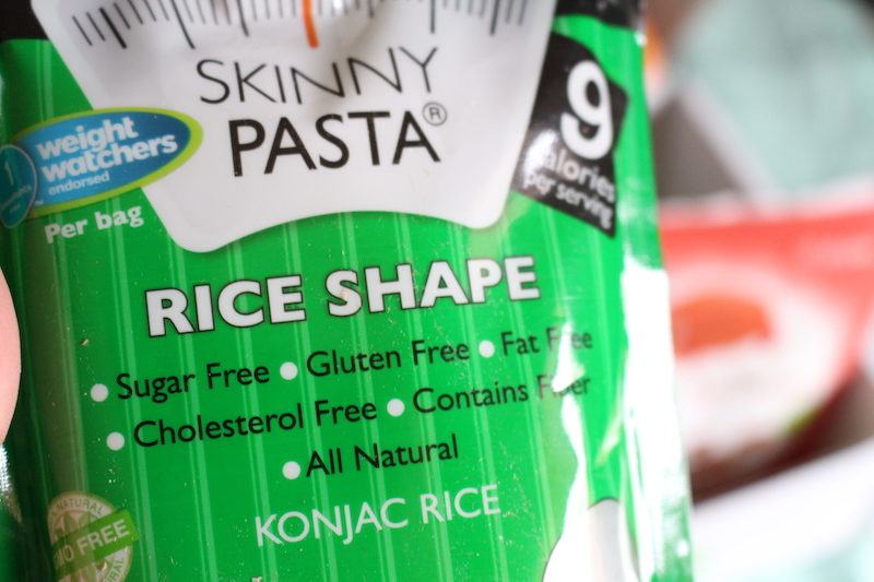 konjac rice package from the Skinny Pasta brand