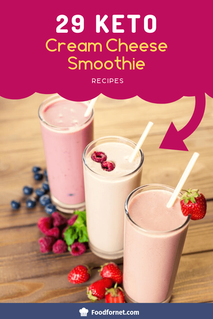 three flavors of keto cream cheese smoothies