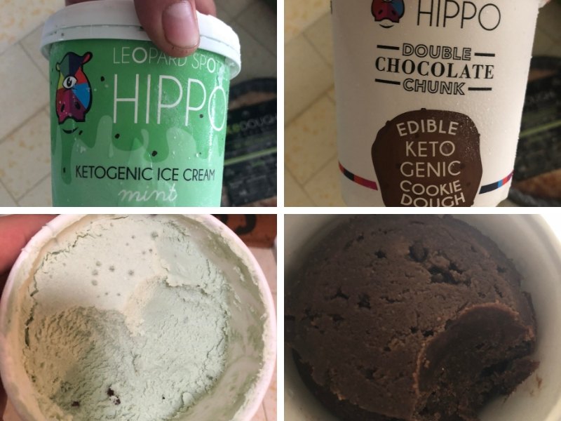 keto friendly ice cream and chocolate cookie dough