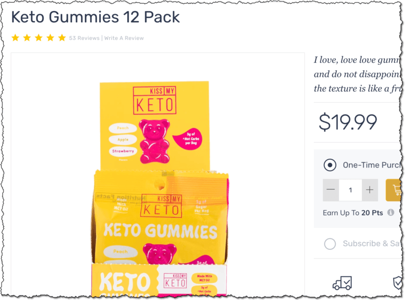 keto gummies 12-pack from Kiss My Keto