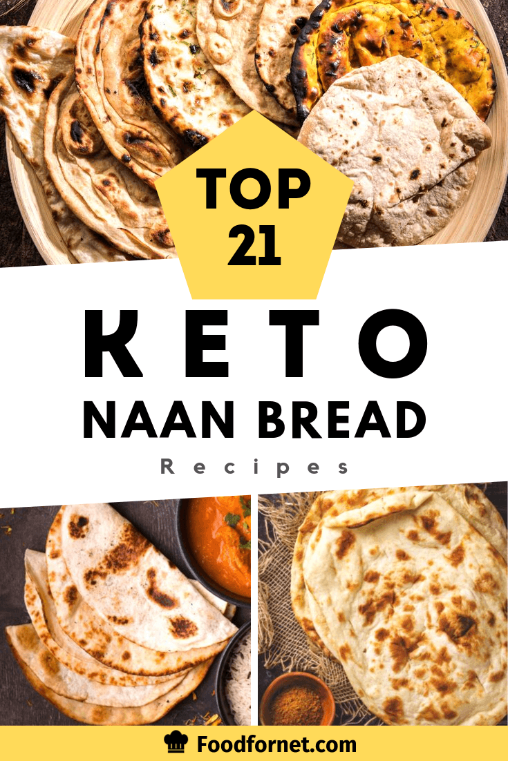 three images of keto naan bread examples