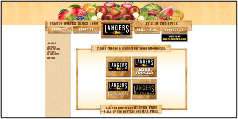 langer's home page screenshot