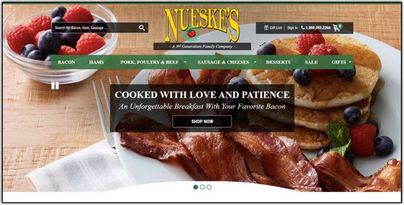 nueske's home page screenshot