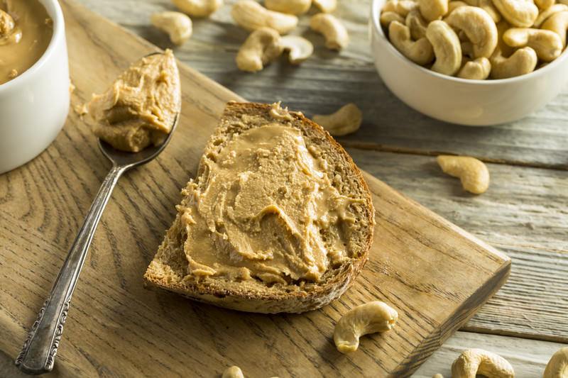 cashew butter on paleo style bread. Cashews are seeds, therefore paleo