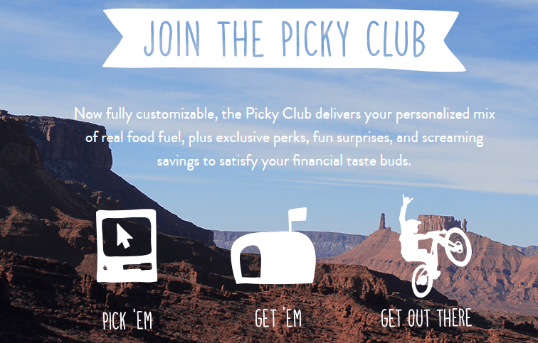 A mission statement about Picky Bars services.