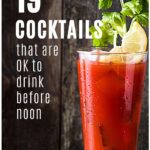 Portrait of a bloody mary to represent cocktails that are ok to drink before noon