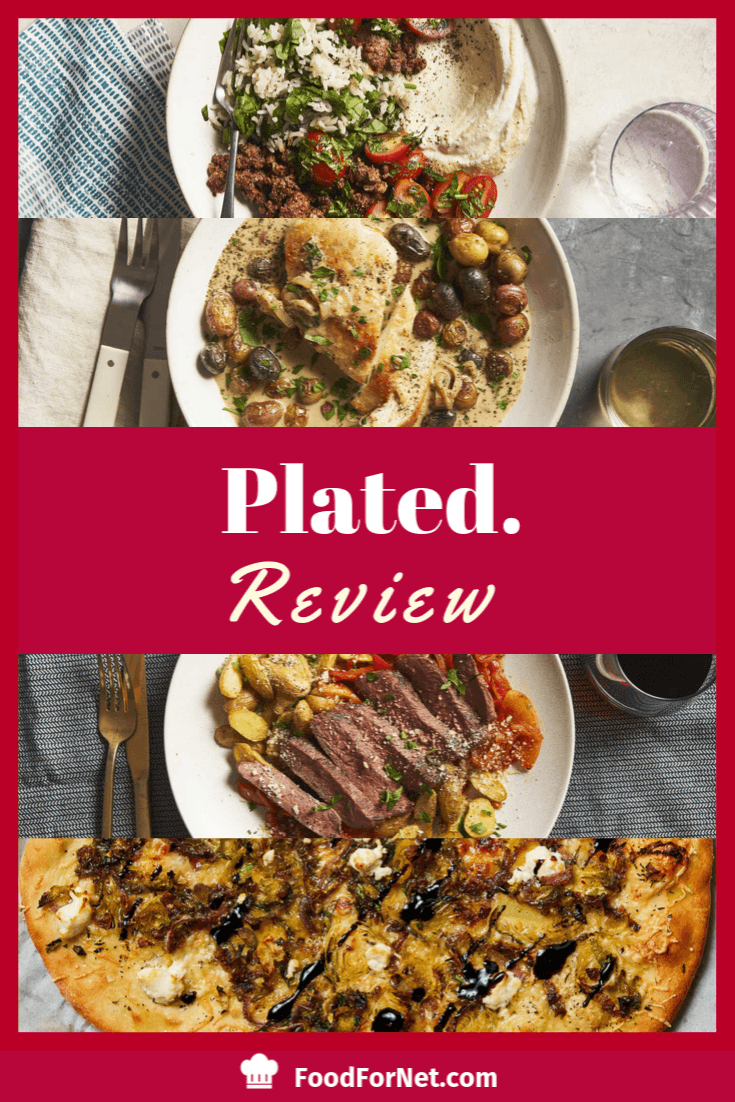 example meals from plated.com 2019 / 2020