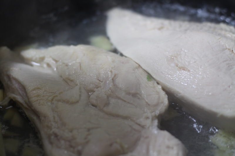 poached chicken