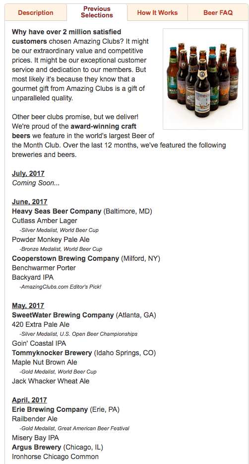 previous-beer-selection-amazingclubs-craft-beer | Food For Net amazing clubs past beer selections screenshot