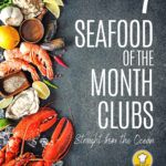 Collage of various seafood to illustrate seafood of the month clubs.