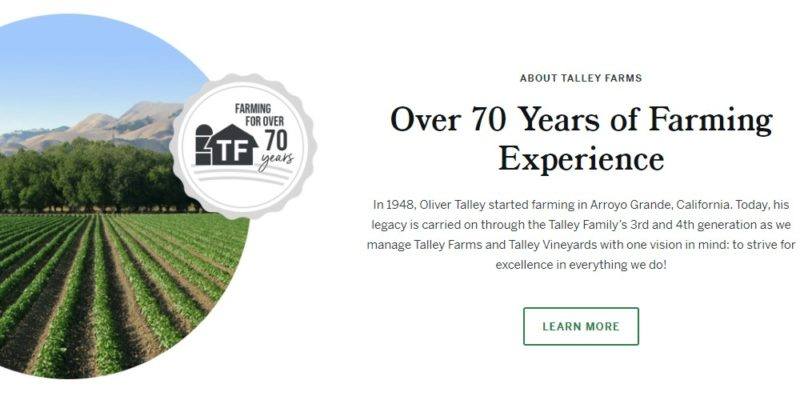 talley farms home page