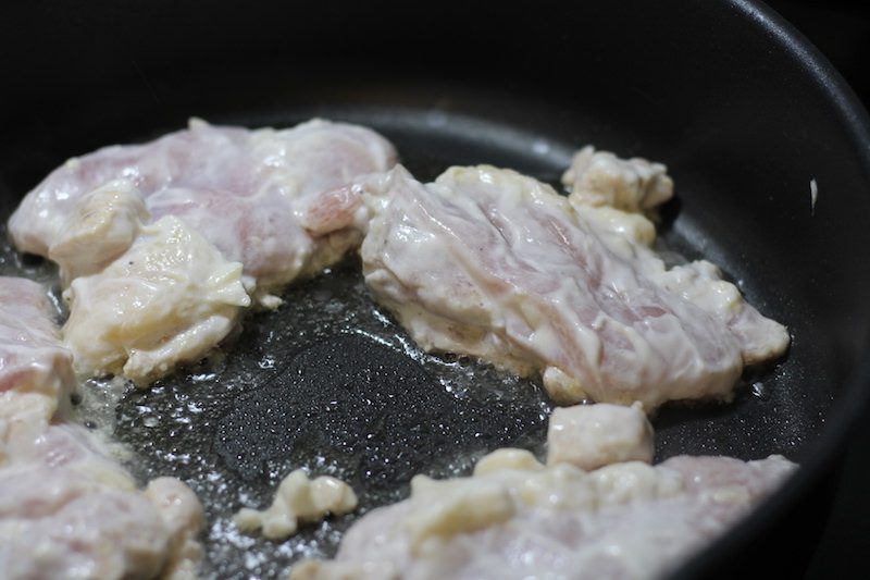 yogurt chicken frying